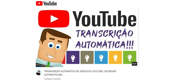 Transcrição automática de vídeos do YouTube